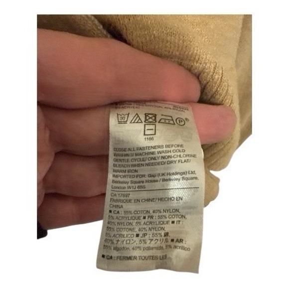 Gap Women's XL Button Front Cardigan Sweater Camel Beige Soft Knit - Picture 5 of 6